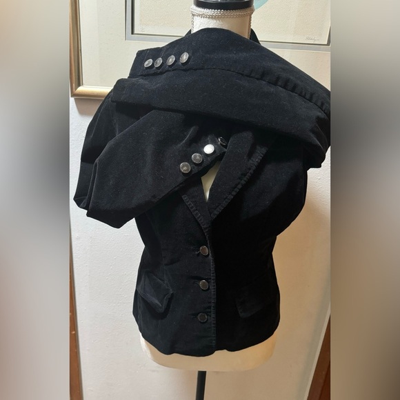 Calvin Klein Jeans Black Corduroy fitted blazer jacket - Picture 3 of 8